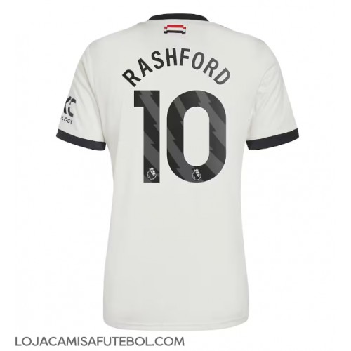 Camisa de Futebol Manchester United Marcus Rashford #10 Equipamento Alternativo 2024-25 Manga Curta